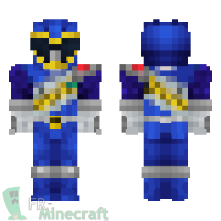 Aperçu de la skin Minecraft Dino charge bleu - Power rangers