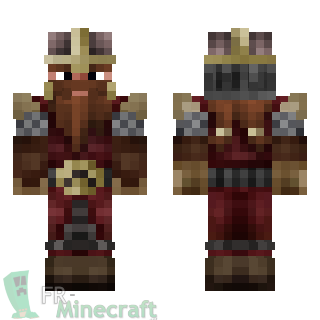 Aperçu de la skin Minecraft Gimli le nain - Seigneur des Anneaux