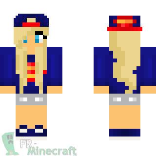 Aperçu de la skin Minecraft Fille tenue SuperMan