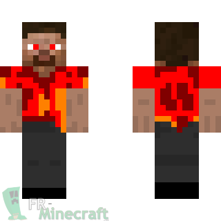 Aperçu de la skin Minecraft Steve du Nether