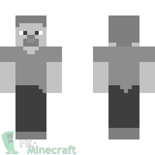 Aperçu de la skin Minecraft Steve de pierre