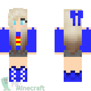 Aperçu de la skin Minecraft Fille T-shirt SUPERMAN