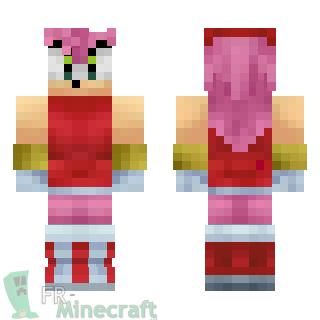 Aperçu de la skin Minecraft Amy Rose - Sonic