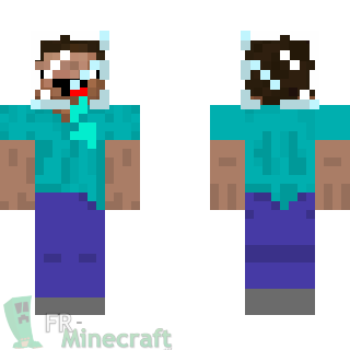 Aperçu de la skin Minecraft Steve en noob