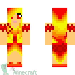 Aperçu de la skin Minecraft Fille brulante !