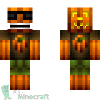 Aperçu de la skin Minecraft Monstre citrouille