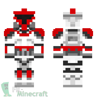 Aperçu de la skin Minecraft Clone rouge - Star Wars