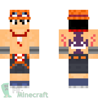 Aperçu de la skin Minecraft Ace - One piece