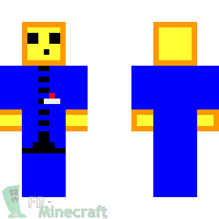 Aperçu de la skin Minecraft Slime jaune homme d'affaire