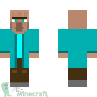 Aperçu de la skin Minecraft Villageois Bleu 