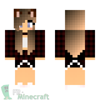 Aperçu de la skin Minecraft Fille renard