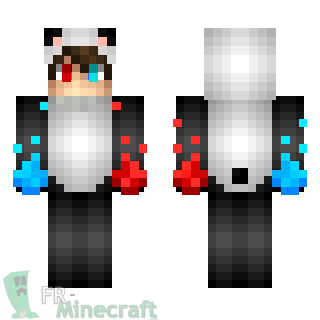 Aperçu de la skin Minecraft Homme déguisé en panda