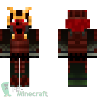 Aperçu de la skin Minecraft Samouraï rouge