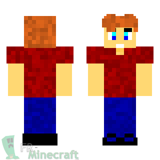 Aperçu de la skin Minecraft Garçon à l'envers