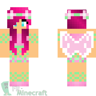 Aperçu de la skin Minecraft Ange rose