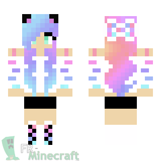 Aperçu de la skin Minecraft Fille aux couleurs claires