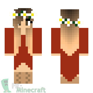 Aperçu de la skin Minecraft Fille belle d'automne