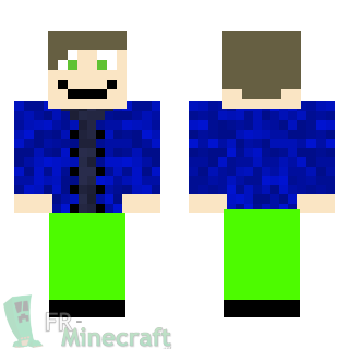 Aperçu de la skin Minecraft Garçon Pull Bleu