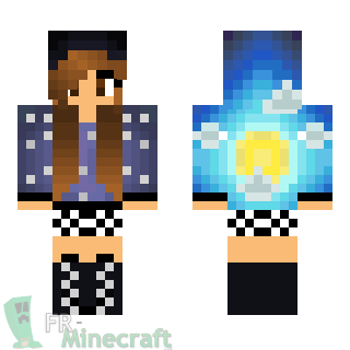 Aperçu de la skin Minecraft Fille Jour et Nuit