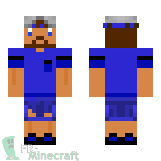 Aperçu de la skin Minecraft Homme barbu casquette à l'envers