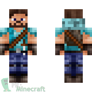 Aperçu de la skin Minecraft Steve guerier