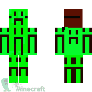 Aperçu de la skin Minecraft fan des creepers