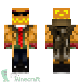 Aperçu de la skin Minecraft Homme citrouille