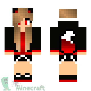 Aperçu de la skin Minecraft Fille loup rouge