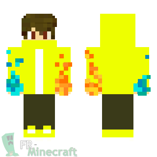 Aperçu de la skin Minecraft Garçon pull jaune