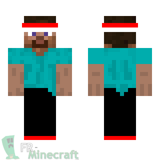 Aperçu de la skin Minecraft Steve Coureur