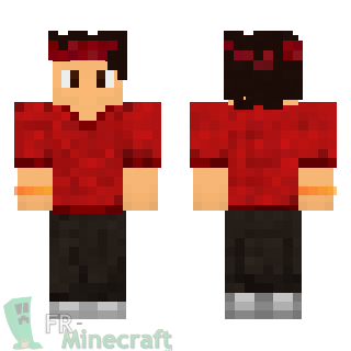 Aperçu de la skin Minecraft Garçon en rouge