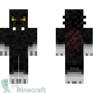 Aperçu de la skin Minecraft Loup Garou noir