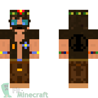 Aperçu de la skin Minecraft Hippie