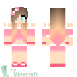 Aperçu de la skin Minecraft Fille rose