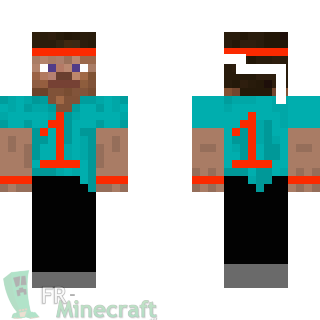 Aperçu de la skin Minecraft Steve jogging