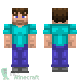 Aperçu de la skin Minecraft Homme barbu