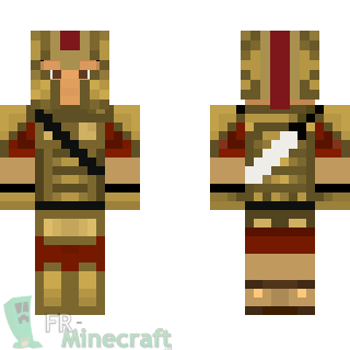 Aperçu de la skin Minecraft Guerrier de la savane