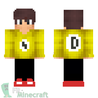 Aperçu de la skin Minecraft Garçon pull jaune