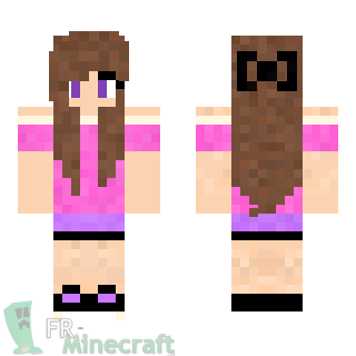 Aperçu de la skin Minecraft Fille brune