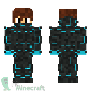 Aperçu de la skin Minecraft Nano Armure Bleu ciel