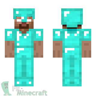 Aperçu de la skin Minecraft Herobrine armure en diamant