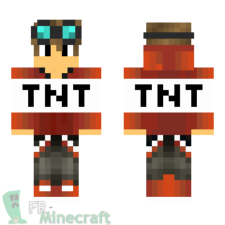 Aperçu de la skin Minecraft Garçon pull TNT