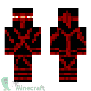 Aperçu de la skin Minecraft Ninja rouge