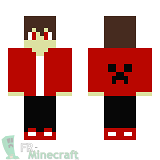 Aperçu de la skin Minecraft Garçon veste rouge