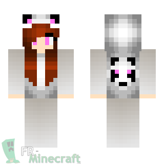 Aperçu de la skin Minecraft Fille déguisée en panda