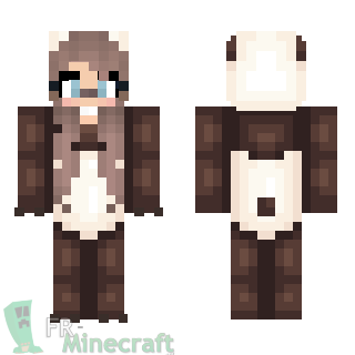 Aperçu de la skin Minecraft Fille panda