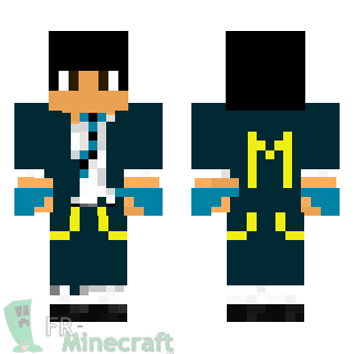 Aperçu de la skin Minecraft Garçon veste bleu