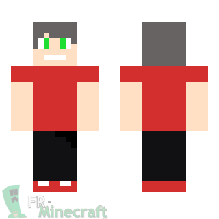 Aperçu de la skin Minecraft Garçon en rouge