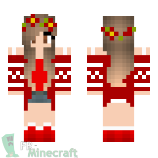 Aperçu de la skin Minecraft Fille aux cheveux bruns