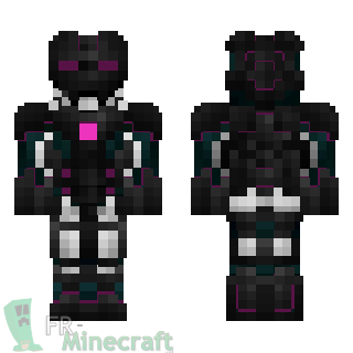 Aperçu de la skin Minecraft Robot avec nano armure violette